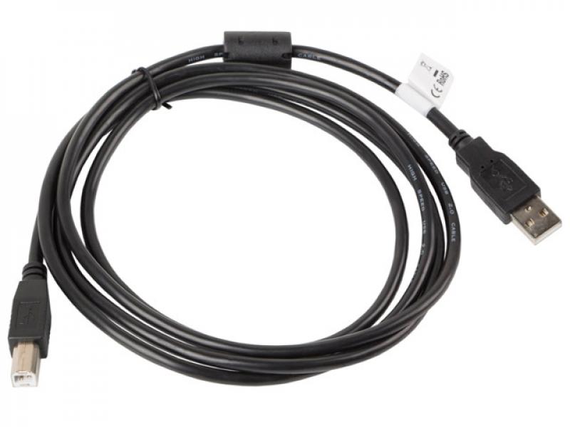Кабел/адаптер Lanberg USB-A (M) -- USB-B (M) 2.0 cable 1.8m, black ferriteна ниска цена с бърза доставка - BestPC.BG