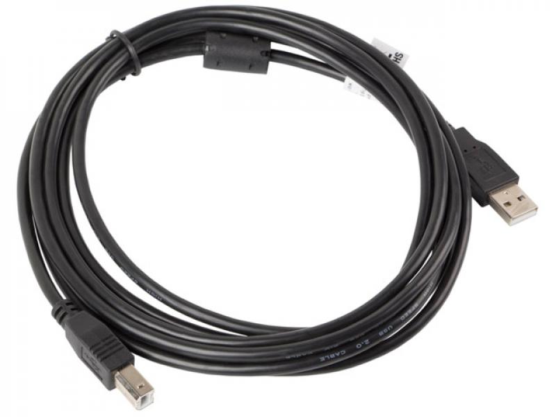 Кабел/адаптер Lanberg USB-A (M) -- USB-B (M) 2.0 cable 3m, black ferriteна ниска цена с бърза доставка - BestPC.BG