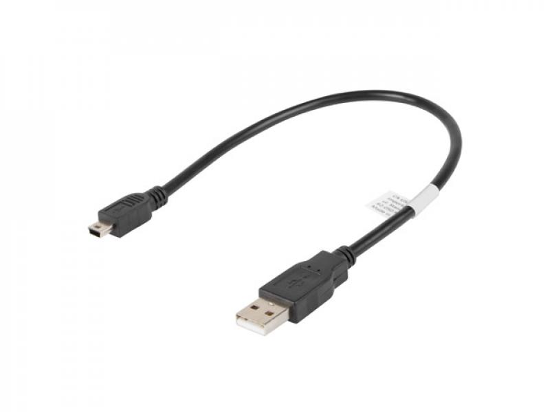 Кабел/адаптер Lanberg USB MINI-B(M) --  USB-A (M) 2.0 cable 0.3m, black (Canon)на ниска цена с бърза доставка - BestPC.BG