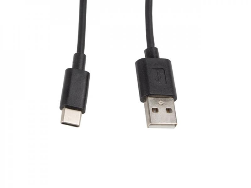 Кабел/адаптер Lanberg USB-C(M) -- USB-A (M) 2.0 cable 1m, blackна ниска цена с бърза доставка - BestPC.BG