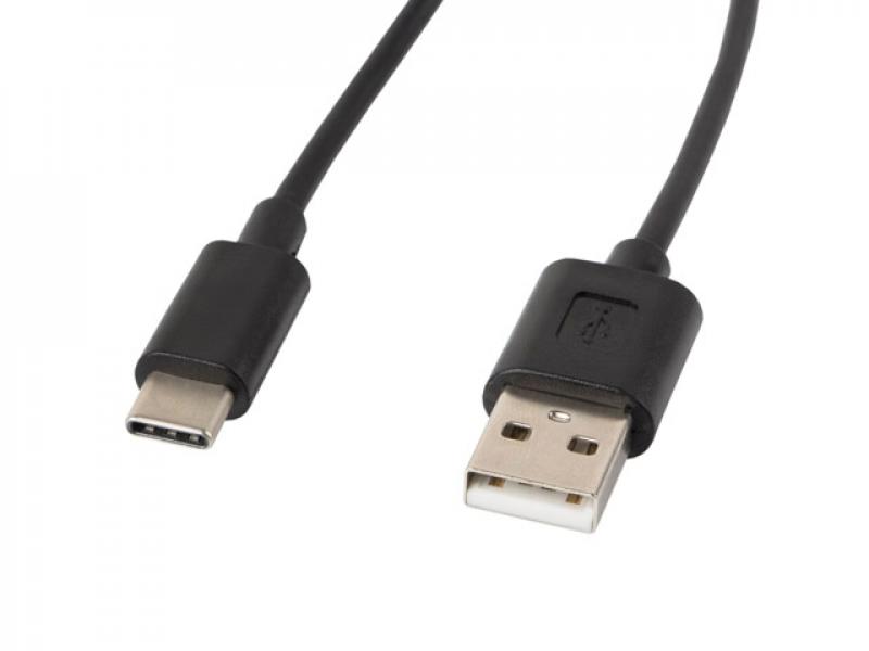 Кабел/адаптер Lanberg USB-C(M) --  USB-A (M) 2.0 cable 1.8m, blackна ниска цена с бърза доставка - BestPC.BG