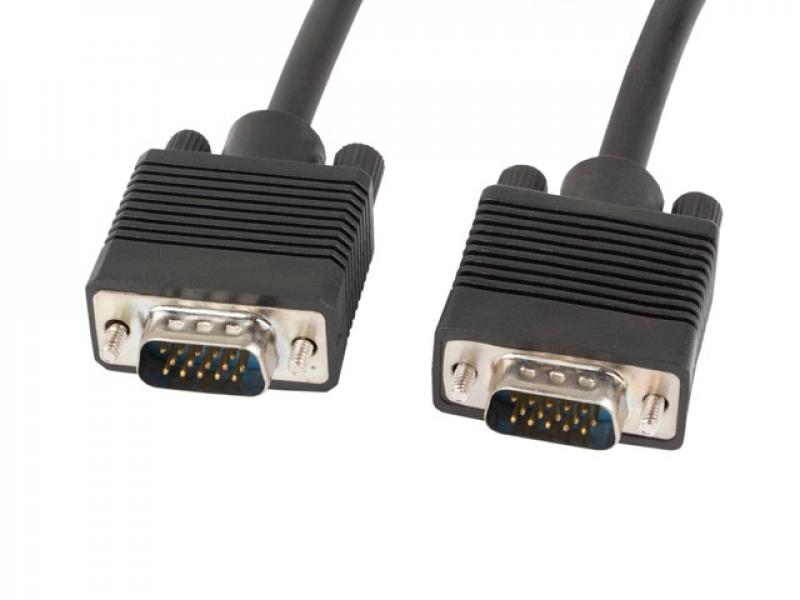Кабел/адаптер Lanberg VGA M-M cable 10m dual-shielded, 2x ferrite, blackна ниска цена с бърза доставка - BestPC.BG
