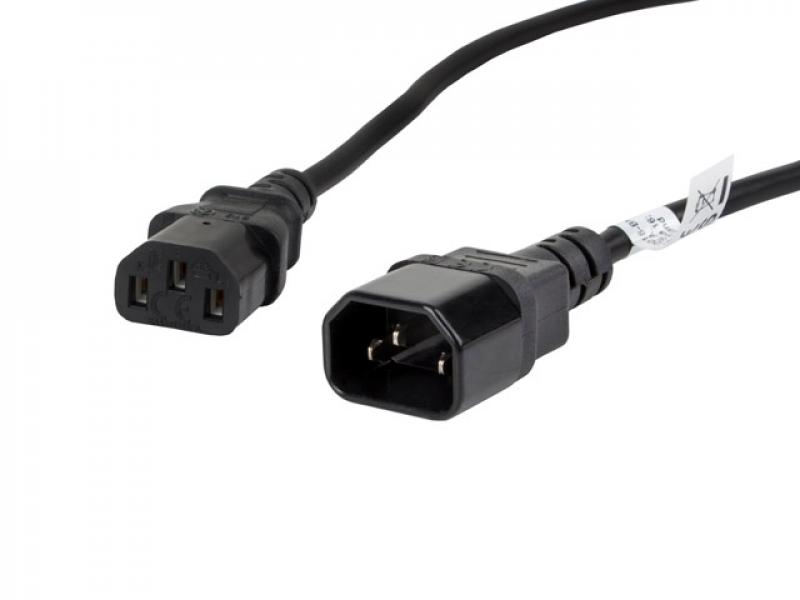 Кабел/адаптер Lanberg extension power supply cable IEC 320 C13 -- C14 1.8m VDE, blackна ниска цена с бърза доставка - BestPC.BG