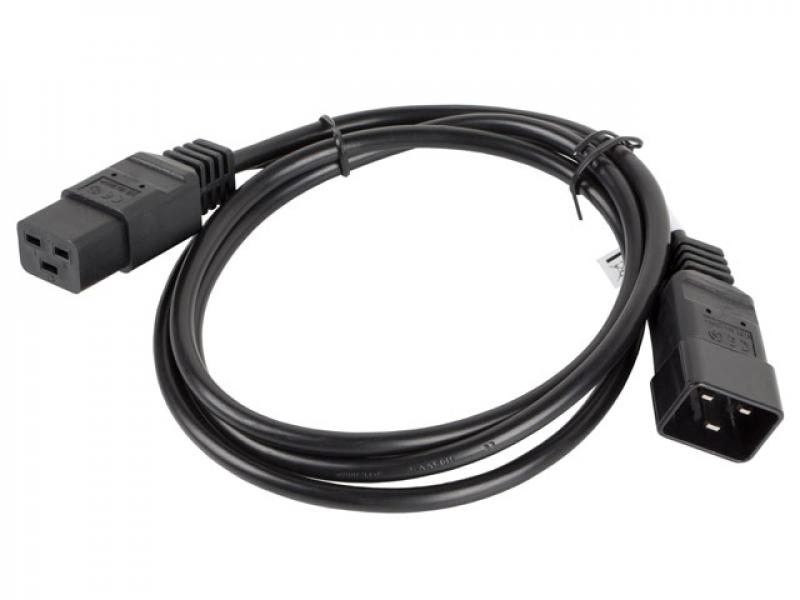 Кабел/адаптер Lanberg EXTESION CABLE IEC 320 C19 - C20 1.8m VDE, blackна ниска цена с бърза доставка - BestPC.BG