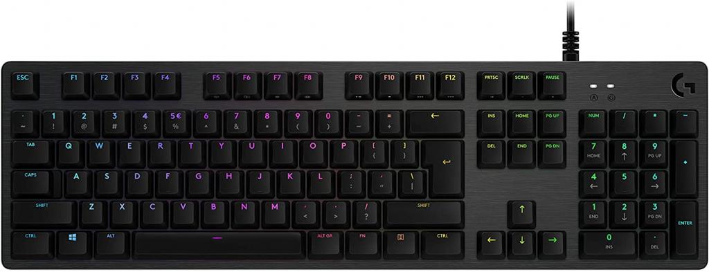 Клавиатура Геймърска Logitech G512 Carbon RGB Mechanical Gaming Keyboard, GX Blue (Clicky), Чернана ниска цена с бърза доставка - BestPC.BG