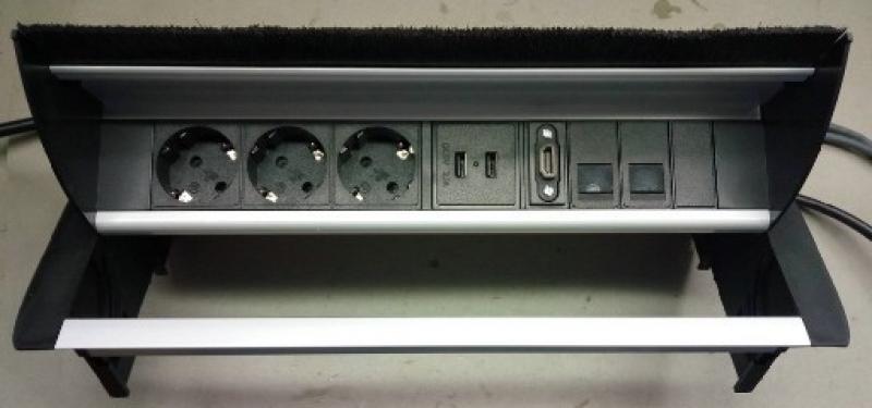 Продукт Модул за работно място 3xШуко контакта, 1xUSB порта, 1xHDMI, 2xRG45на ниска цена с бърза доставка - BestPC.BG