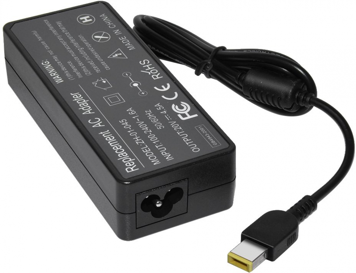 Захранване за лаптоп Makki заместител Laptop Adapter lenovo 20V 4.5A 90W Square with pinна ниска цена с бърза доставка - BestPC.BG