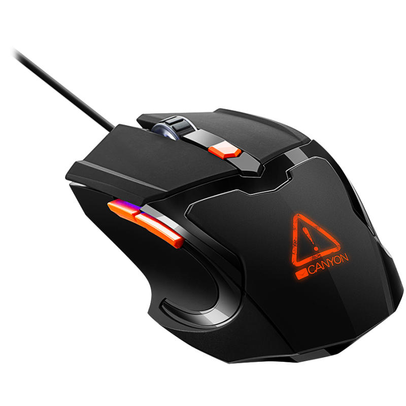 Мишка Геймърска CANYON CND-SGM02RGB - Optical Gaming Mouse with 6 programmable buttons, Чернана ниска цена с бърза доставка - BestPC.BG