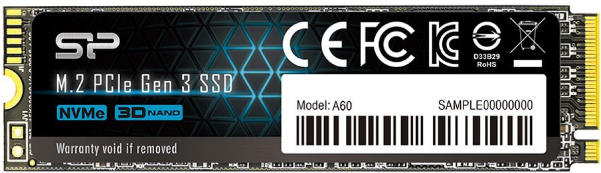 SSD SILICON POWER A60 256GB SSD, M.2 2280, PCIe Gen3x4, SLC CacheReadна ниска цена с бърза доставка - BestPC.BG