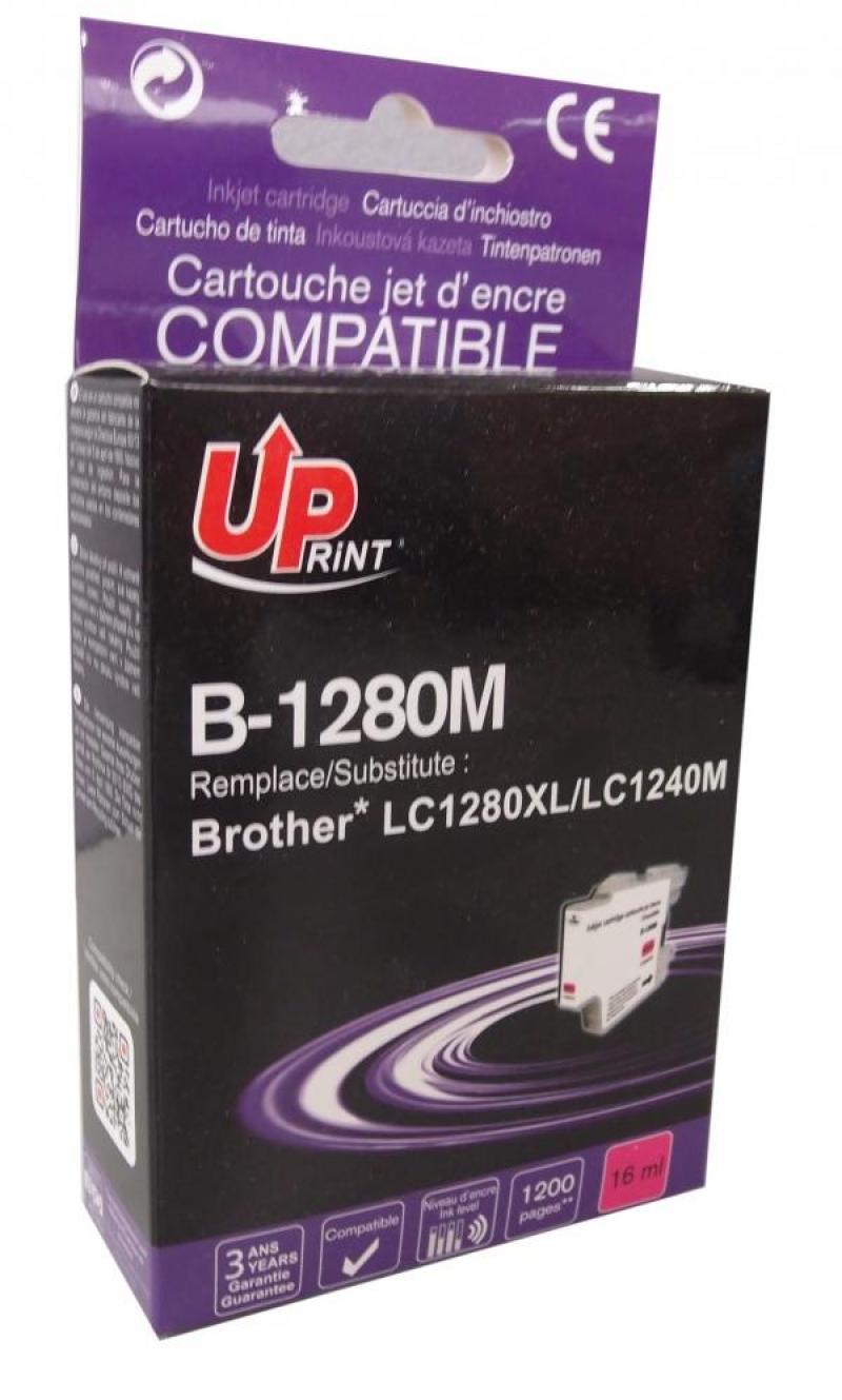 Касета с мастило Мастилница UPRINT LC1280XL-1240, BROTHER, Magentaна ниска цена с бърза доставка - BestPC.BG