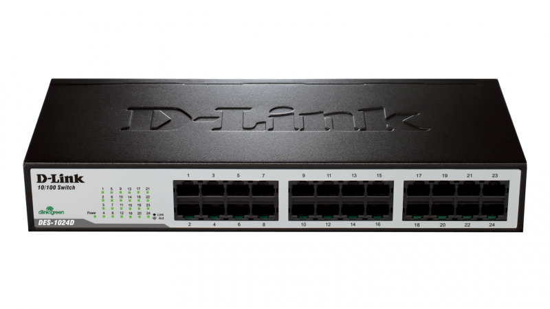 Комутатор/Суич D-Link DES-1024D-E, 24 портов 10-100, Desktop, rack mountна ниска цена с бърза доставка - BestPC.BG