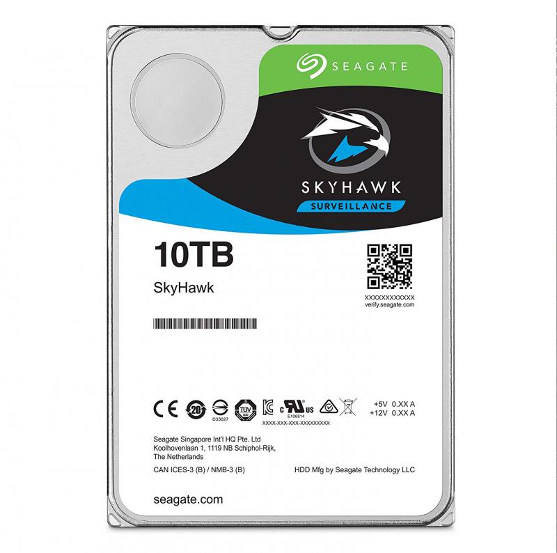 HDD за DVR-видеонаблюдение Seagate SkyHawk AI (Surveillance) 3.5", 10TB, 7200RPM, 64MB, SATA3на ниска цена с бърза доставка - BestPC.BG