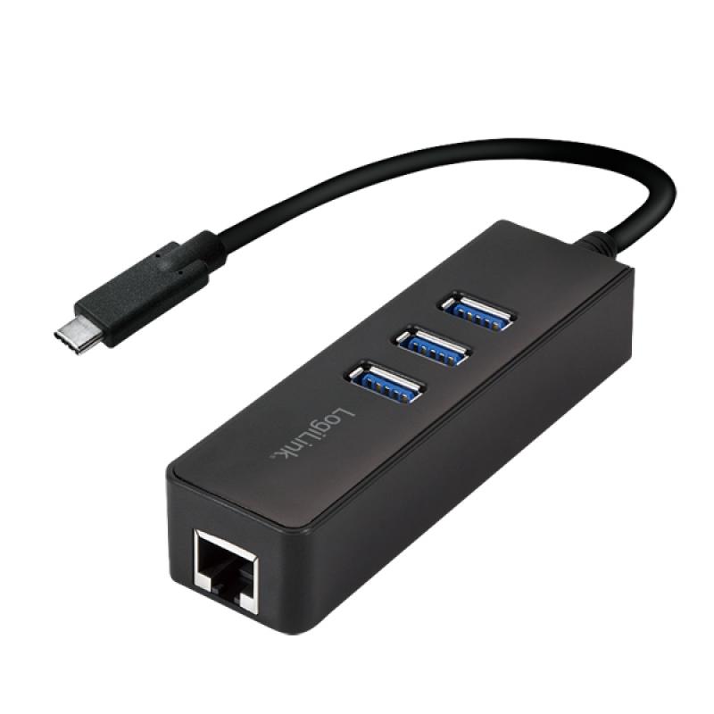 USB Хъб USB-C to Giga LAN + 3xU3.0 HUB, Logilink UA0283на ниска цена с бърза доставка - BestPC.BG