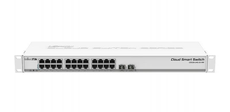 Комутатор/Суич MikroTik 326-24G-2S+RM 24 x Gigabit Ethernet ports, 10-100-1000Mbps, 2x SFP+ cagesна ниска цена с бърза доставка - BestPC.BG
