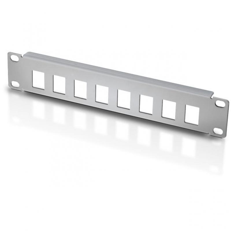 8 портов незареден панел за 10 инчов шкаф, сив — 1Uна ниска цена с бърза доставка - BestPC.BG