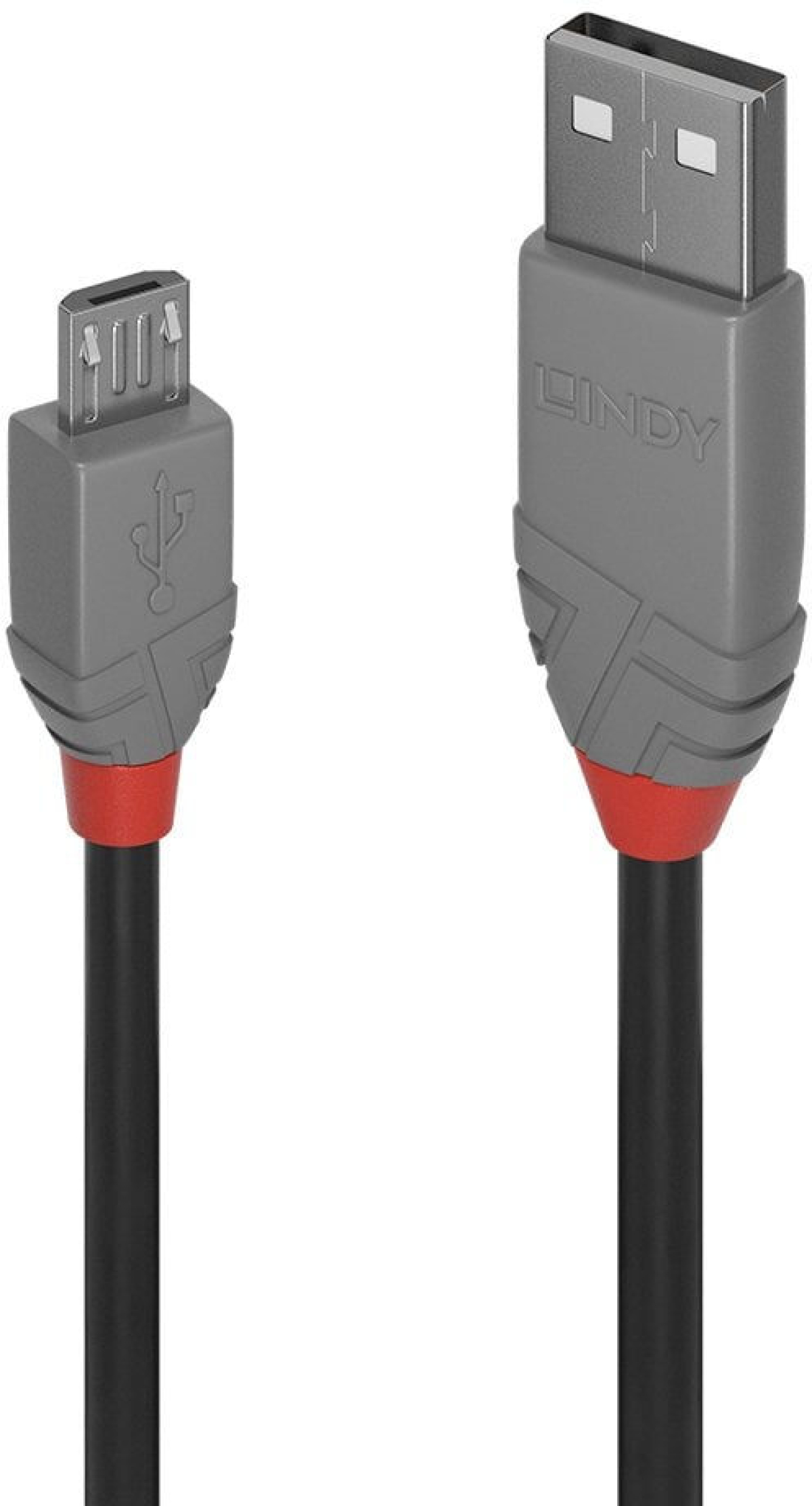 Кабел/адаптер LINDY LNY-36730, USB 2.0, Anthra Line, Type A - Micro-B, M-M, черен, 0.2 мна ниска цена с бърза доставка - BestPC.BG