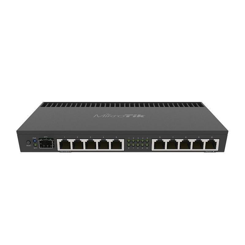 Рутер/Маршрутизатор MikroTik RB4011iGS+RM, CPU 1.4GHz, 1GB, 10xGbit LAN, 1xSFP, PoE in-out 1Uна ниска цена с бърза доставка - BestPC.BG