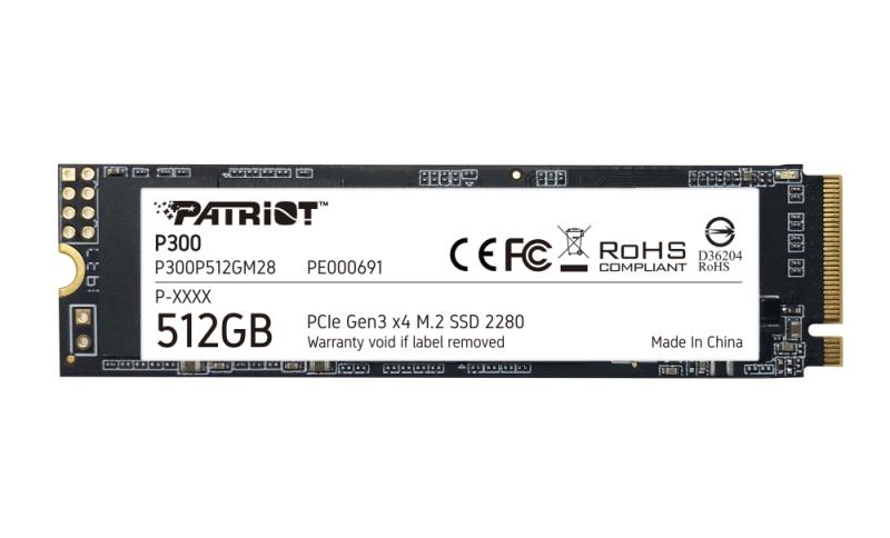 SSD Patriot P300 512GB M.2 2280 PCIEна ниска цена с бърза доставка - BestPC.BG