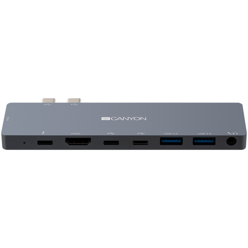 Докинг станция Canyon Multiport Docking Station with 8 port, Space gray, 135*48*10mmна ниска цена с бърза доставка - BestPC.BG