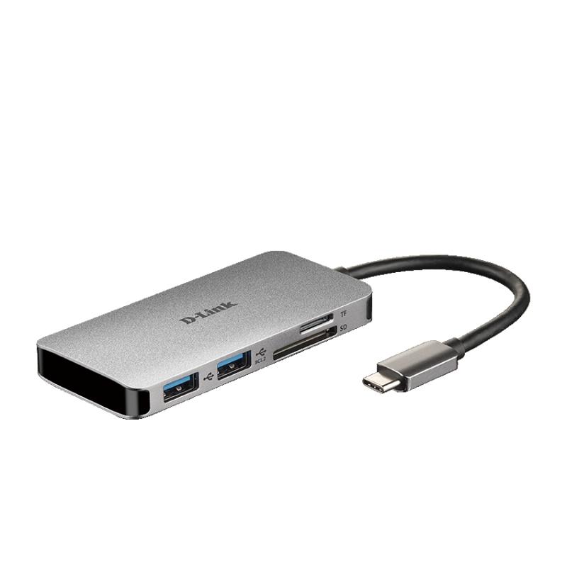 USB Хъб D-Link 6-in-1 USB-C Hub with HDMI-Card Reader-Power Deliveryна ниска цена с бърза доставка - BestPC.BG