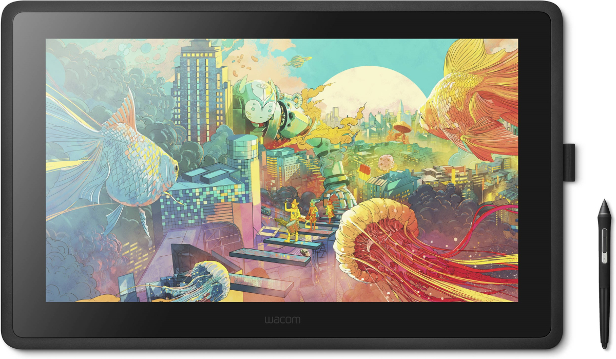 Графичен таблет Wacom Cintiq 22, IPS LCD, 5080 lpi, 210 cd/m2, 8192 нива, USB Type-C, HDMI, Черенна ниска цена с бърза доставка - BestPC.BG