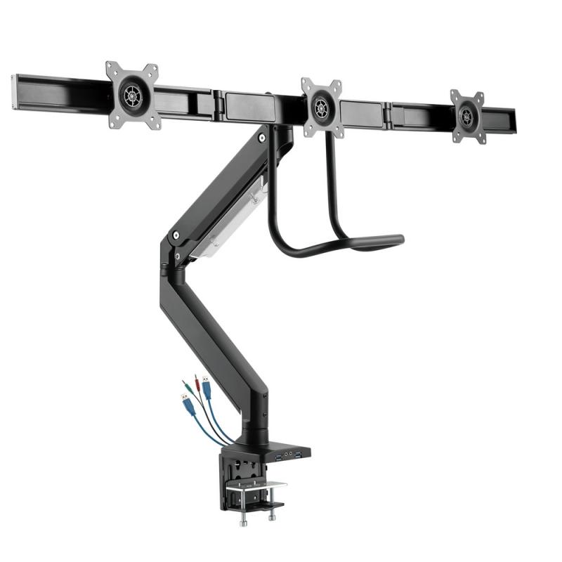 SBOX GMS-3203 :: Стойка за 3 монитора White Shark Rhamses-III, за плотна ниска цена с бърза доставка - BestPC.BG