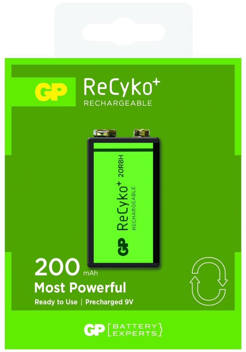 Акумулаторна Батерия GP R22 8.4V 200mAh RECYKO 20R8HN-GB1 NiMH 1бр. в опаковка GPна ниска цена с бърза доставка - BestPC.BG