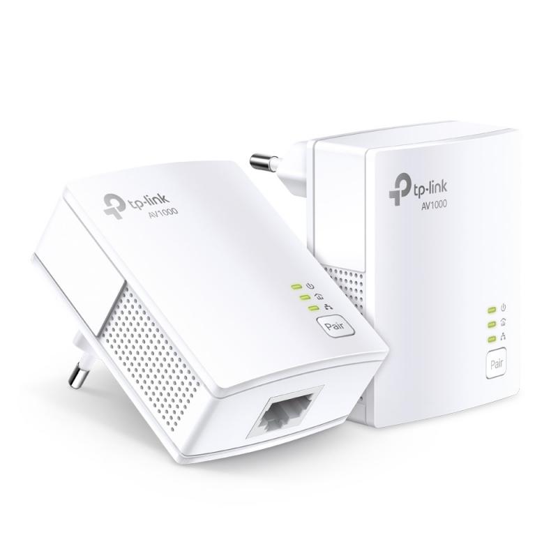 Пауърлайн продукти TP-LINK TL-PA7017 KIT, AV1000, HomePlug AV2, 1x GbE порт, комплект 2 бр.на ниска цена с бърза доставка - BestPC.BG