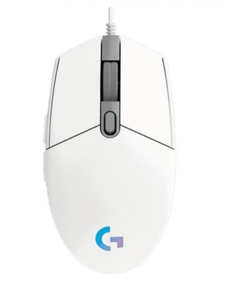 Мишка Геймърска Logitech G102 Mouse, Lightsync RGB, 8000 DPI, 6 Programmable Buttons, Бялана ниска цена с бърза доставка - BestPC.BG