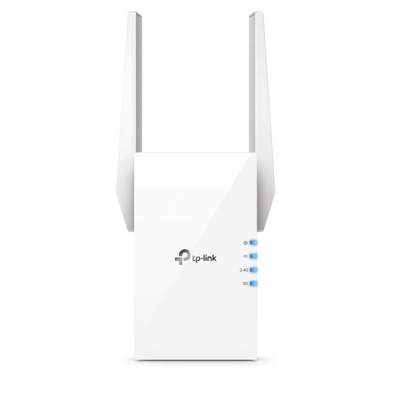 Безжичен екстендър TP-LINK RE505X, AX1500, WiFi 6, двулентов, 1xGbit порт, 2 външни антенина ниска цена с бърза доставка - BestPC.BG