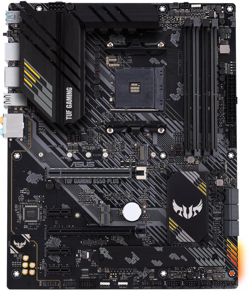 Дънна платка ASUS TUF B550-PLUS GAMING socket AM4, 4xDDR4, Aura Sync, PCIe 4.0, Dual M.2на ниска цена с бърза доставка - BestPC.BG