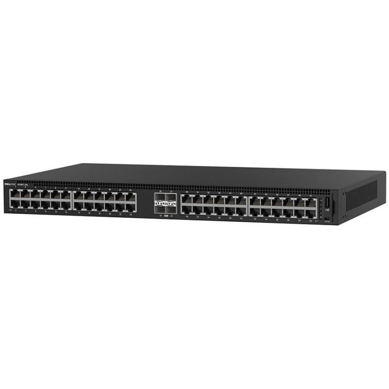 Комутатор/Суич Dell EMC Switch N1148T-ON, L2, 48 ports RJ45 1GbE, 4 ports SFP+ 10GbEна ниска цена с бърза доставка - BestPC.BG