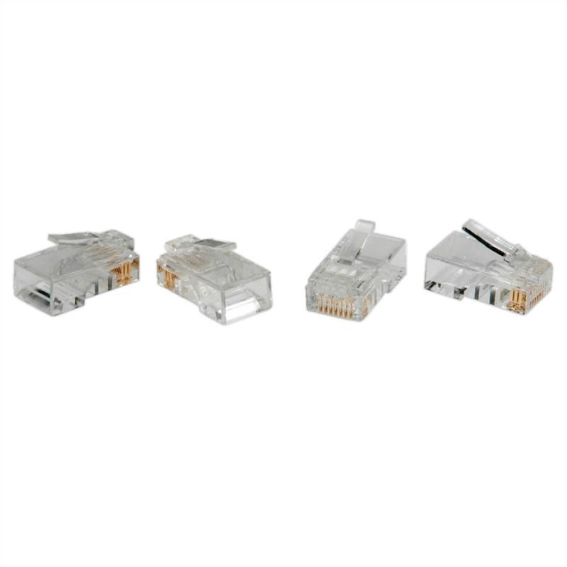 Конектор / букса ROLINE 21.99.3064 :: VALUE RJ-45 Cat.6-6A Modular накрайник, UTP, 100 бр.на ниска цена с бърза доставка - BestPC.BG