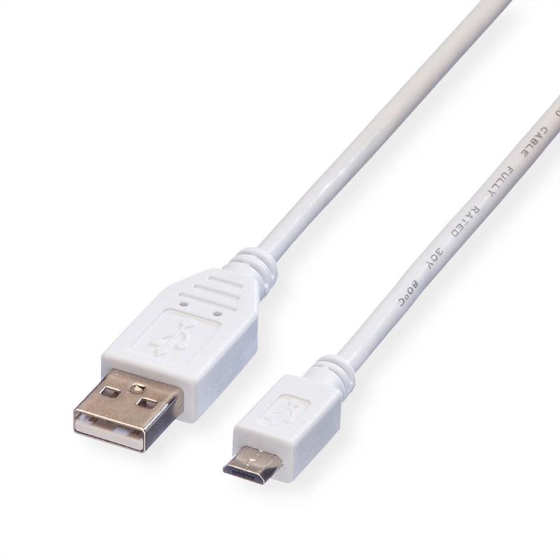 VALUE 11.99.8755 :: USB 2.0 кабел, A - Micro B, M-M, 3.0 мна ниска цена с бърза доставка - BestPC.BG