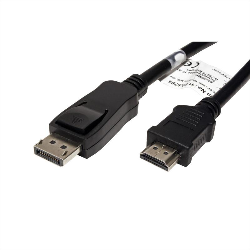 VALUE 11.99.5784 :: DisplayPort кабел, DisplayPort - HDTV, M-M, черен, 10.0 мна ниска цена с бърза доставка - BestPC.BG