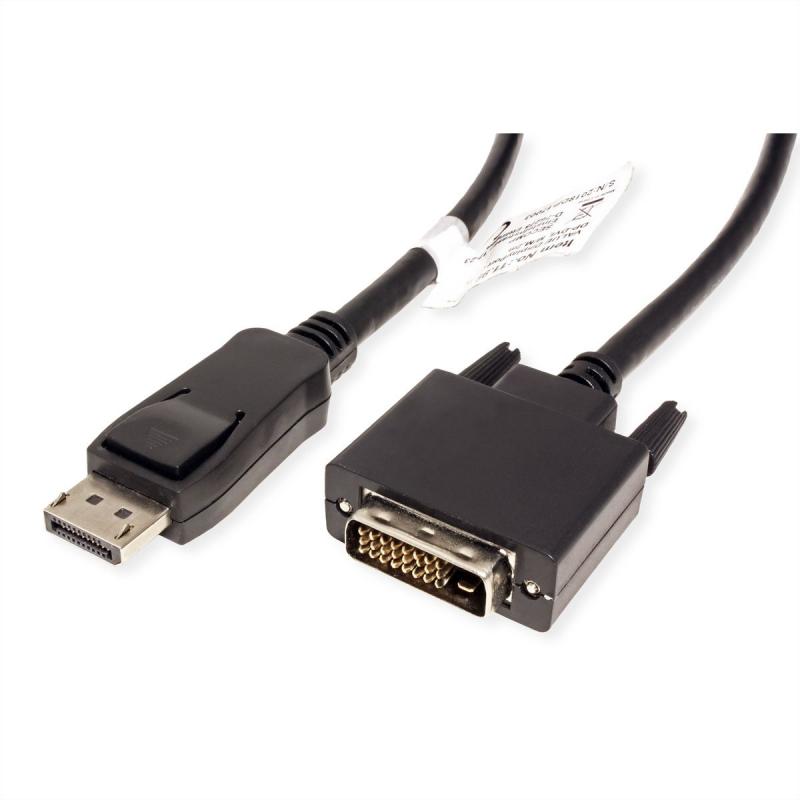 VALUE 11.99.5611 :: DisplayPort кабел, DisplayPort M - DVI M, 3.0 мна ниска цена с бърза доставка - BestPC.BG