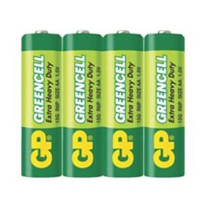 Цинк карбонова батерия GP R6  GREENCELL 15G-S4 -4 бр. в опаковка- shrink 1.5Vна ниска цена с бърза доставка - BestPC.BG