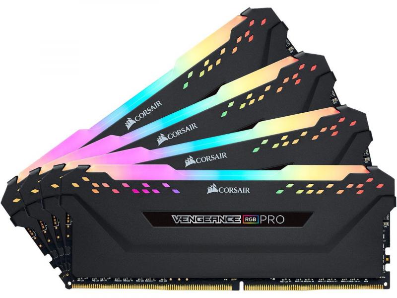 Памет 4x16GB DDR4 3200 Corsair VENGEANCE RGB PRO Black KITна ниска цена с бърза доставка - BestPC.BG