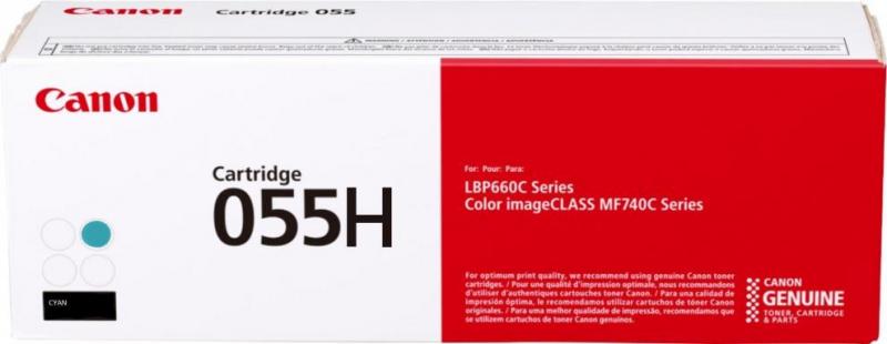 Тонер за лазерен принтер Canon CRG-055H, оригинален, за Canon LBP66x/ MF74x series, 5900 копия, цианна ниска цена с бърза доставка - BestPC.BG