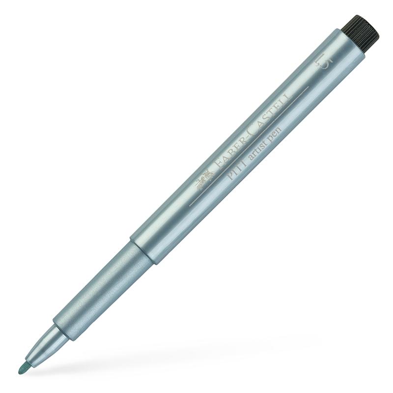 Faber-Castell Маркер Pitt Artist Pen, объл, 1.5 mm, металик, синна ниска цена с бърза доставка - BestPC.BG