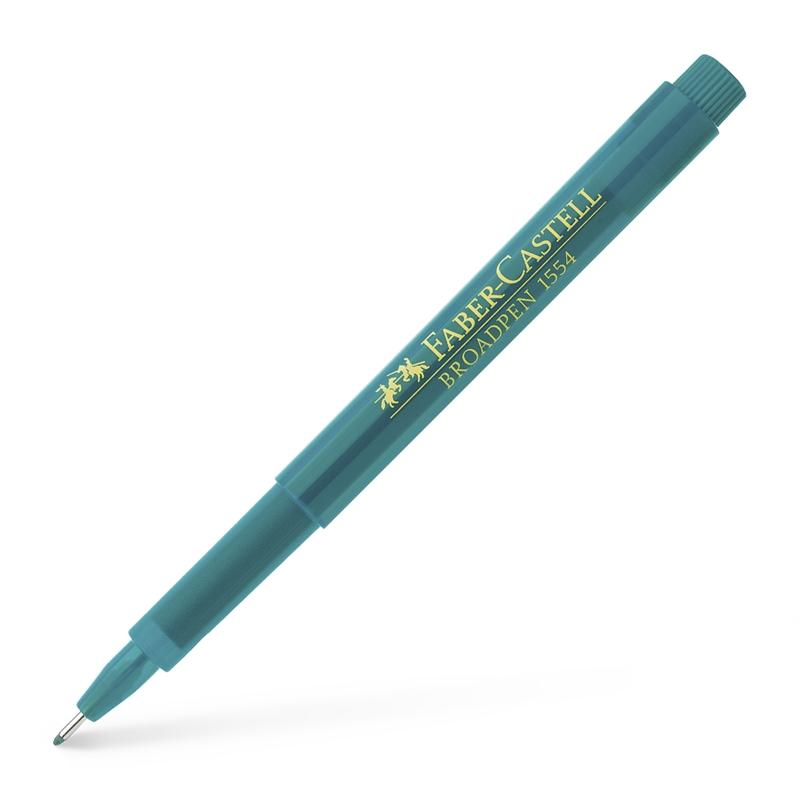 Faber-Castell Тънкописец Broadpen 1554, 0.8 mm, тюркоазна ниска цена с бърза доставка - BestPC.BG
