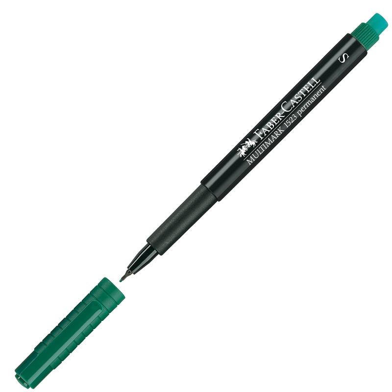 Faber-Castell Тънкописец 1523 OHP S, перманентен, 0.4 mm, зеленна ниска цена с бърза доставка - BestPC.BG