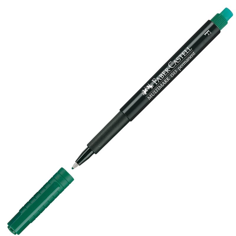 Faber-Castell Тънкописец 1513 OHP F, перманентен, 0.6 mm, зеленна ниска цена с бърза доставка - BestPC.BG