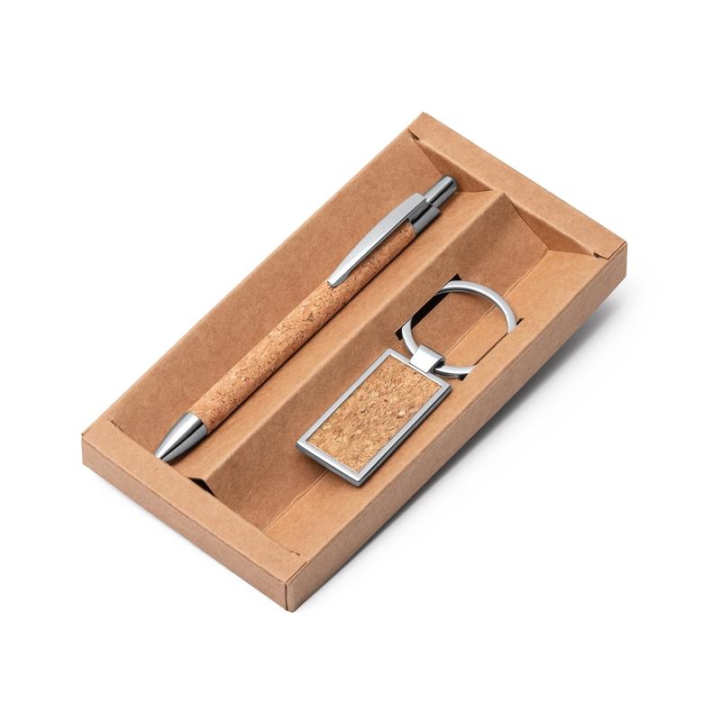 Hi!dea Комплект Forest, химикалка и ключодържател, корковина ниска цена с бърза доставка - BestPC.BG