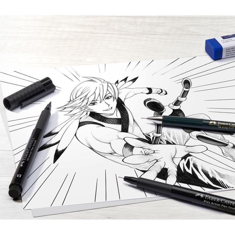 Faber-Castell Комплект Pitt Manga Starter, молив, писец и гумана ниска цена с бърза доставка - BestPC.BG