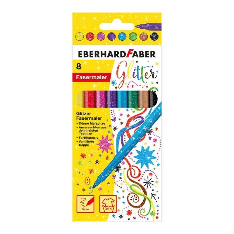 Eberhard Faber Флумастери, с блясък, 8 цвятана ниска цена с бърза доставка - BestPC.BG