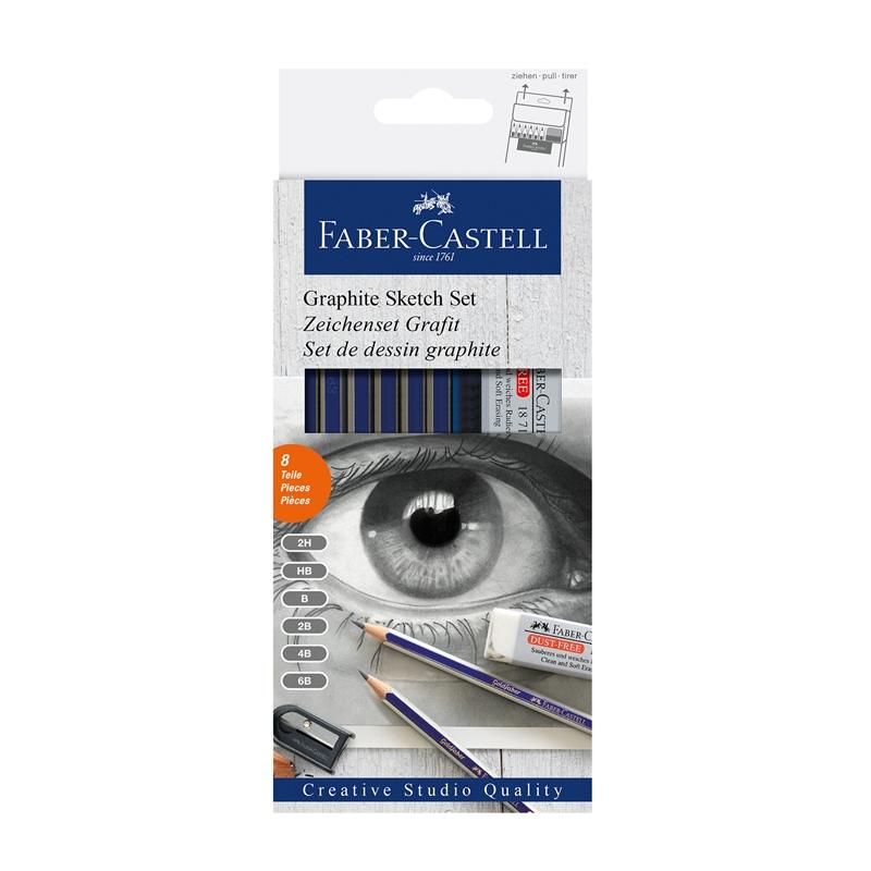 Faber-Castell Молив Goldfaber 1221, комплект от 6 броя, с включени острилка и гумана ниска цена с бърза доставка - BestPC.BG