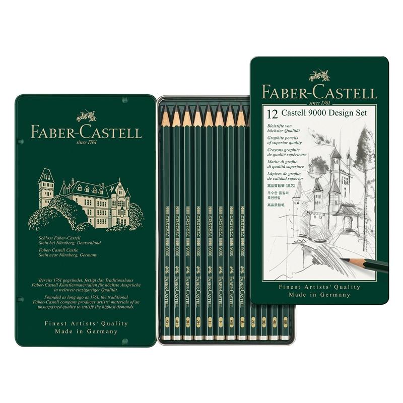 Faber-Castell Молив Castell 9000, чернографитен, комплект за дизайнерина ниска цена с бърза доставка - BestPC.BG