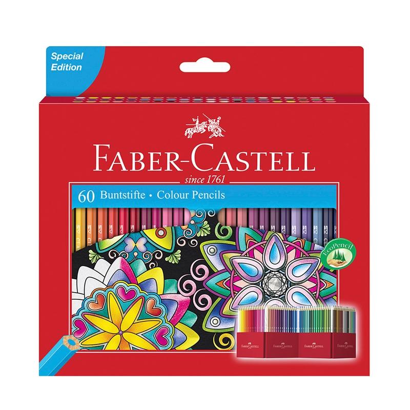 Faber-Castell Цветни моливи Замък, 60 цвятана ниска цена с бърза доставка - BestPC.BG