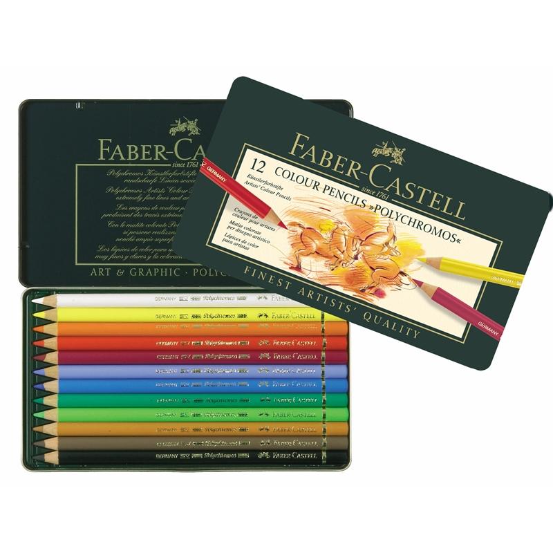Faber-Castell Цветни моливи Polychromos, 12 цвятана ниска цена с бърза доставка - BestPC.BG